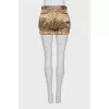 Cropped shorts with elastic bands