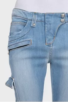 Skinny fit jeans with patch pockets