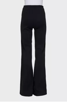 Wide-leg trousers with gold buttons