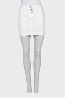 Mini skirt with gold hardware