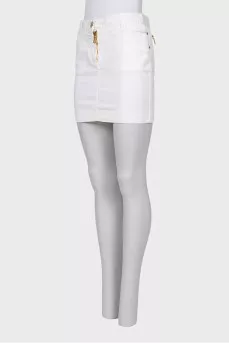 Mini skirt with gold hardware