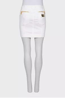 Mini skirt with gold hardware