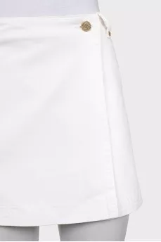 Белая джинсовая юбка