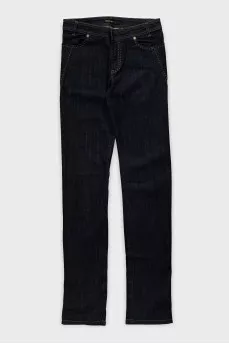 Straight-leg jeans with contrast stitching