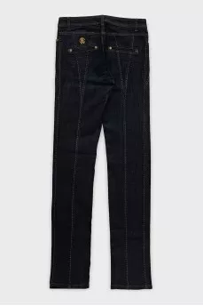 Straight-leg jeans with contrast stitching