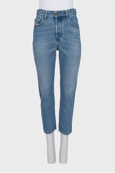 Cropped tapered jeans