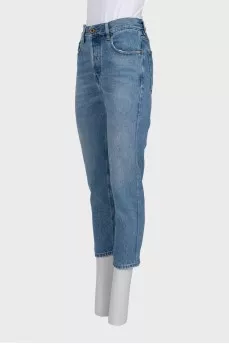 Cropped tapered jeans