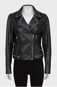 Black sheepskin jacket