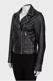 Black sheepskin jacket