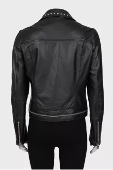 Black sheepskin jacket