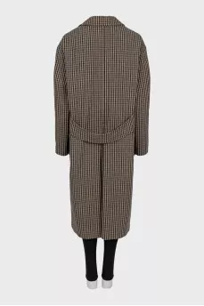 Oversized checkered coat