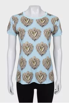 Blue T-shirt with print