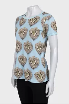 Blue T-shirt with print