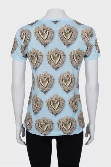 Blue T-shirt with print