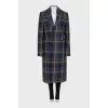 Single-breasted checkered coat