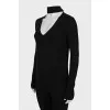 Black pullover with a collar