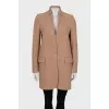 Beige button-down coat