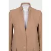 Beige button-down coat