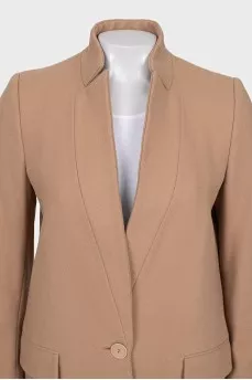 Beige button-down coat