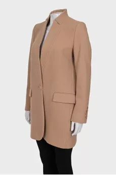 Beige button-down coat