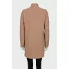 Beige button-down coat