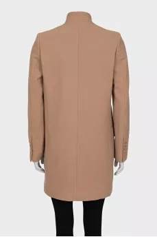 Beige button-down coat