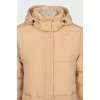 Double-sided down jacket with a straight cut and a zipper