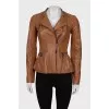 Brown leather jacket