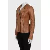 Brown leather jacket