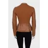 Brown leather jacket