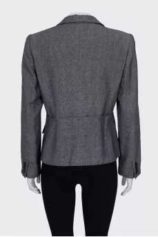 Gray jacket with a small print