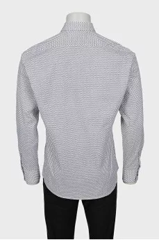 Men's printed button-down shirt
