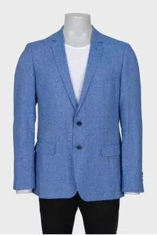 Men's blue jacket with a small print
