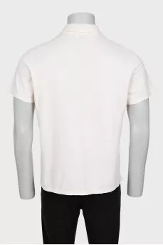Men's polo shirt with a patch