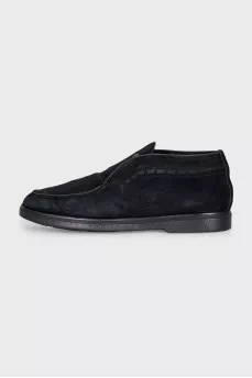 Men's suede slip-on loafers