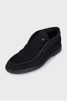 Men's suede slip-on loafers