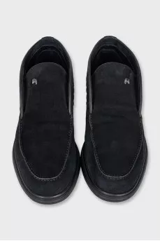 Men's suede slip-on loafers