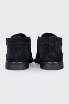Men's suede slip-on loafers