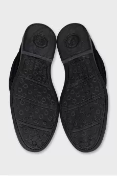 Men's suede slip-on loafers