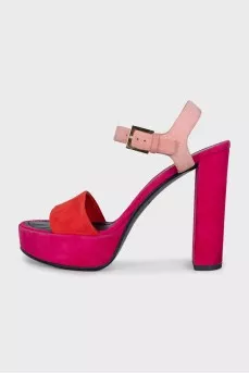 Suede strappy sandals