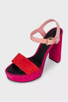 Suede strappy sandals