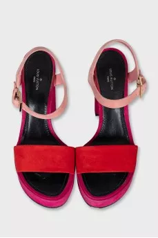 Suede strappy sandals