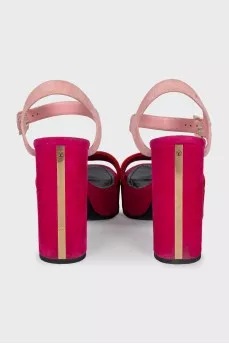 Suede strappy sandals