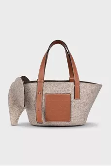 Elephant-shaped textile bag