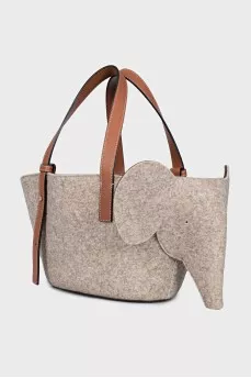 Elephant-shaped textile bag