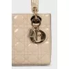 Лакированная сумка из кожи Lady Dior