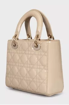 Лакированная сумка из кожи Lady Dior