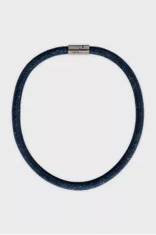 Blue choker with crystals