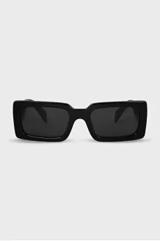 Rectangular frame sunglasses with logo