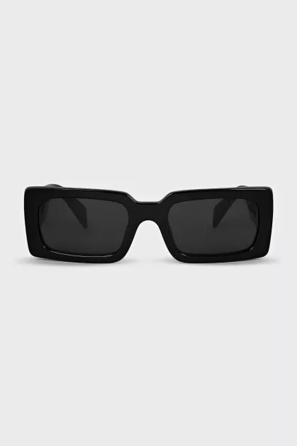 Rectangular frame sunglasses with logo